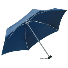 Umbrela mica de buzunar 85 cm, ax cu 5 sectiuni, albastru marin, Everestus, UB21PT, aluminiu, fibra de sticla, poliester foto