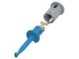 Clips de măsurare cu c&acirc;rlig albastru 6A 60VDC placare aurit