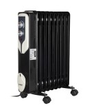 Calorifer electric Floria ZLN-3659,Negru 2000 W, 9 elementi, 3 trepte de putere, Termostat reglabil, Protectie supra-incalzire, Indicator luminos,