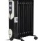 Calorifer electric Floria ZLN-3659,Negru 2000 W, 9 elementi, 3 trepte de putere, Termostat reglabil, Protectie supra-incalzire, Indicator luminos,