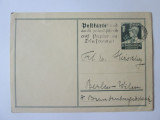 Rara! Carte pos.Germania nazista cu supratipar,circulata 1934:Deutsches Reich 6
