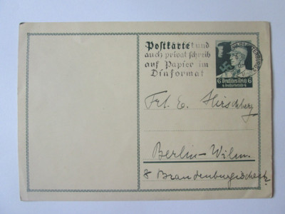Rara! Carte pos.Germania nazista cu supratipar,circulata 1934:Deutsches Reich 6 foto