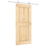 Cumpara ieftin Usa glisanta cu set feronerie, 90x210 cm, lemn masiv de pin