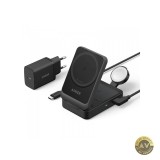 Incarcator Retea Wireless Anker MagGo 3in1 15W 1.67A Negru B2557311