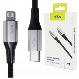 Cablu de date si incarcare Allity AUC-01 USB-C to Lightning 27W 2m Negru