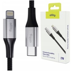Cablu de date si incarcare Allity AUC-01 USB-C to Lightning 27W 2m Negru