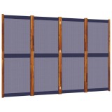 Cumpara ieftin Paravan de camera cu 4 panouri, albastru inchis, 280x180 cm