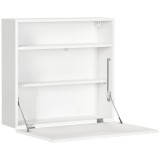 HOMCOM Birou suspendat birou de perete cu tavă pliabilă și 3 compartimente - 64 x 20 x 60 cm - alb | Aosom Romania
