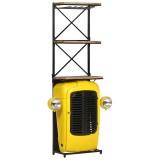 Cumpara ieftin Dulap de vin tractor, galben, 49x31x172 cm, lemn masiv de mango