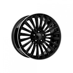 Set jante auto Kormetal R19 8J 5x112 negre cu margine diamond cut Vw Seat Skoda Audi Mercedes Mini Cupra Bmw