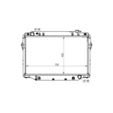 Radiator racire Toyota Land Cruiser 80, 08.1992-12.1997, Motorizare 4, 5 R6 158kw Benzina, tip climatizare Automat, dimensiune 708x425x48mm, Cu lipir