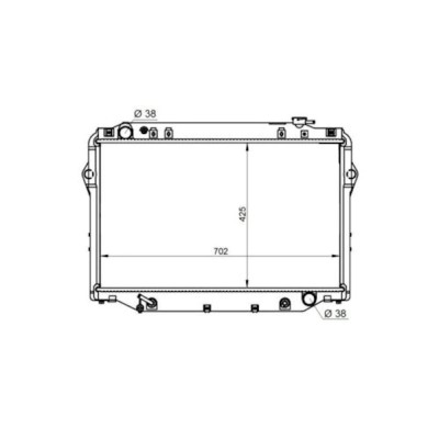 Radiator racire Toyota Land Cruiser 80, 08.1992-12.1997, Motorizare 4, 5 R6 158kw Benzina, tip climatizare Automat, dimensiune 708x425x48mm, Cu lipir foto