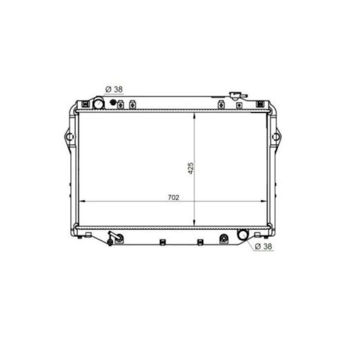 Radiator racire Toyota Land Cruiser 80, 08.1992-12.1997, Motorizare 4, 5 R6 158kw Benzina, tip climatizare Automat, dimensiune 708x425x48mm, Cu lipir