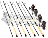 SET 4 LANSETE 3m CU 4 MULINETE MIFIN SPEED 8 RULMENTI SI BAITRUNNER ,FIR INCLUS