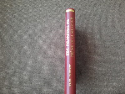 ESSAI PHIOSOPHIQUE SUR THEORIE DE LA RELATIVITE PAUL DUPONT LEGATA DE LUX foto