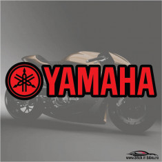 YAMAHA-MODEL 2-STICKERE MOTO - 13 cm. x 3.29 cm.