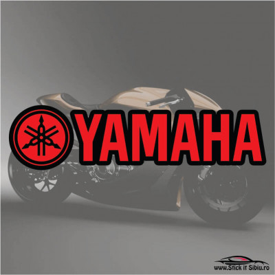 YAMAHA-MODEL 2-STICKERE MOTO - 13 cm. x 3.29 cm. foto