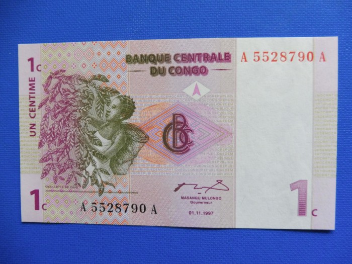 Republica Democrata Congo - 1 Centime 1997 - UNC (280)