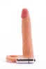 Strap-on Anal Cu Vibratii The Ultra Soft Double, Natural, 17.7 cm, Lovetoy
