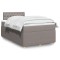 vidaXL Pat box spring cu saltea, gri taupe, 120x200 cm, textil 3289734