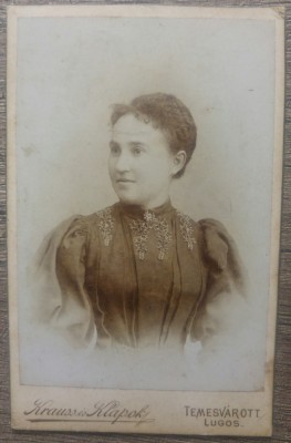Portretul unei doamne// CDV Krauss es Klapok Temesvarott, Timisoara foto