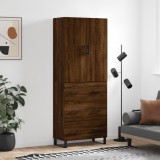 Cumpara ieftin Dulap &icirc;nalt, stejar maro, 69,5x34x180 cm, lemn compozit