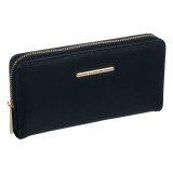 Portofel Exclusivo, Fermoar Metalic, Culoare Negru, Dimensiuni 19.5x11x2.5 cm, Oem