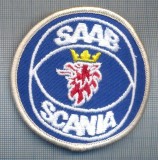 AX 1238 EMBLEMA- ,,SAAB SCANIA&quot; -PRODUCATOR AUTO SUEDEZ -PENTRU COLECTIONARI