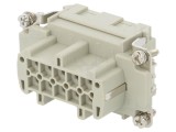 Conector TE Connectivity HDC Insert Contact Mamă 10 pini 16A 500V