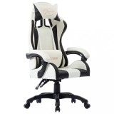 VidaXL Scaun de racing, negru, piele ecologică