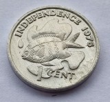429. Moneda Seychelles 1 cent 1976 (Declaration of Independence) (tiraj 109.000 buc)