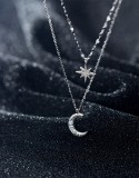 Cumpara ieftin Lantisor Argint Lung si ---STEA si Luna --- Pentru Femei ARG233C, Argintboutique