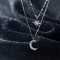 Lantisor Argint Lung si ---STEA si Luna --- Pentru Femei ARG233C