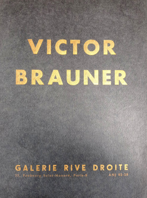 Victor Brauner-Galerie Rive Droite, catalog rar, format mare, 1961 foto