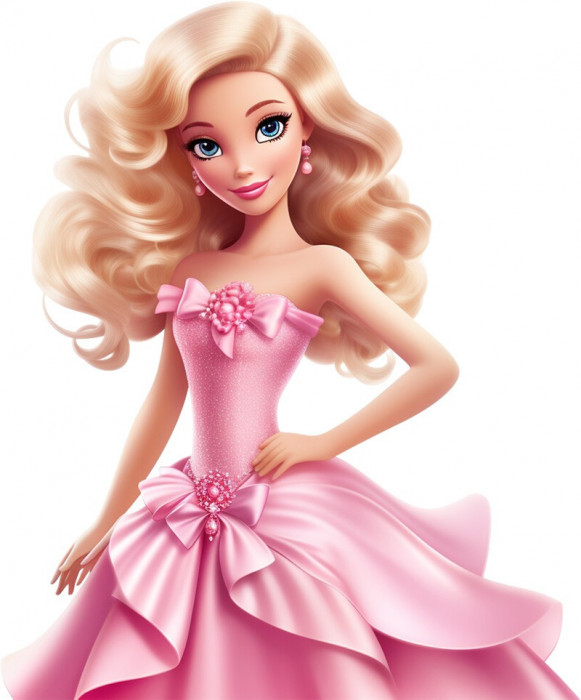 Sticker decorativ, Barbie, Roz, 72 cm, 8402ST-18