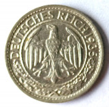 GERMANIA 50 REICHPFENNIG 1936 G VF++XF, Europa, Nichel