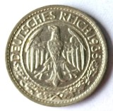 GERMANIA 50 REICHPFENNIG 1935 G XF