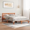VidaXL Cadru de pat fără saltea, maro ceruit 150x200 cm lemn masiv pin 844146