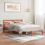 vidaXL Cadru de pat, maro ceruit, 150x200 cm, lemn masiv de pin