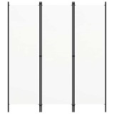 vidaXL Paravan de cameră cu 3 panouri, alb, 150 x 180 cm 320715