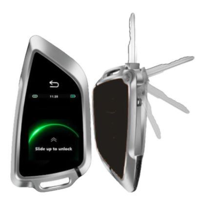 Cheie smart universala cu cheie briceag touch screen si display color keyless entry negru SK06 CarStore Technology