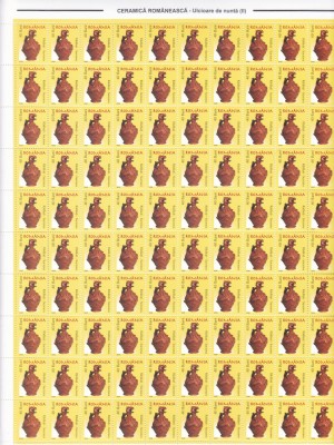 ROMANIA 2006 LP1715 CERAMICA ROMANEASCA ULCIOARE DE NUNTA MINICOLI de 100,MNH foto