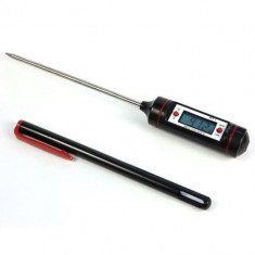 Termometru digital de bucatarie sonda pentru alimente, lichide, afisare LCD foto