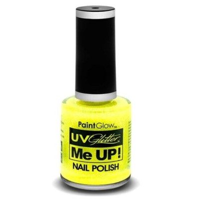 Lac de unghii cu sclipici, stralucitor in lumina UV, Glitter Me Up! UV, A39 Sherbet Lemon foto