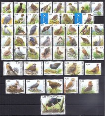 Belgia-3-BUZIN-pasari-Timbrele nestampilate,tematica pasari-valori in Euro,MNH foto