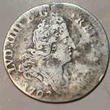 Franța 5 sols 1/16 Ecu 1702 D argint Regele Soare