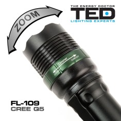 Lanterna TED FL-109 5W 1LED zoom metal IP65