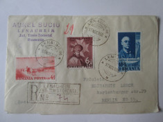 Rara! Scrisoare recomandata 1938 Lenauheim(Judet Timis-Torontal) cu timbre rare foto
