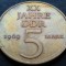 Moneda 5 MARCI (Mark) ANIVERSARA RDG, 1969 * cod 2678