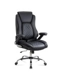 Scaun directorial OFF 651, piele ecologica, robust, cadru metalic, mecanism balans, 120 kg